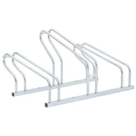 Bicycle Stand for 3 Bikes Floor Freestanding Galvanized Steel