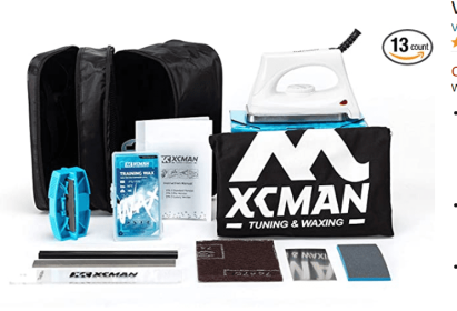 XCMAN Ski Snowboard Complete Waxing And Tuning Kit Storge Bag For Travling and Storge Tools Pouch With Zipper With Waxing Iron (Color: STK-3-120V)