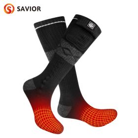 Savior Heat Battery Electric Heated Socks For Men Winter Warm Outdoor Sports Rechargeable Thermal Socks Foot Women For Cycling (Color: S05B, size: S)