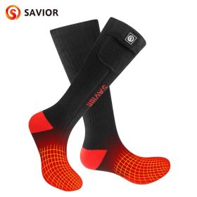 Savior Heat Battery Electric Heated Socks For Men Winter Warm Outdoor Sports Rechargeable Thermal Socks Foot Women For Cycling (Color: S06R, size: XL)