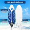 6 Feet Surfboard with 3 Detachable Fins