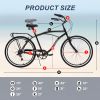 HARMI  Adult Beach Cruiser Bike,7 Speed Bicycles, Multiple Colors,26" Inch Wheels, for Men and Women